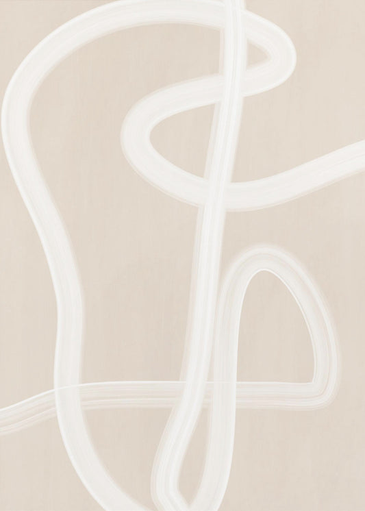 White Brush Stroke Poster | Poster