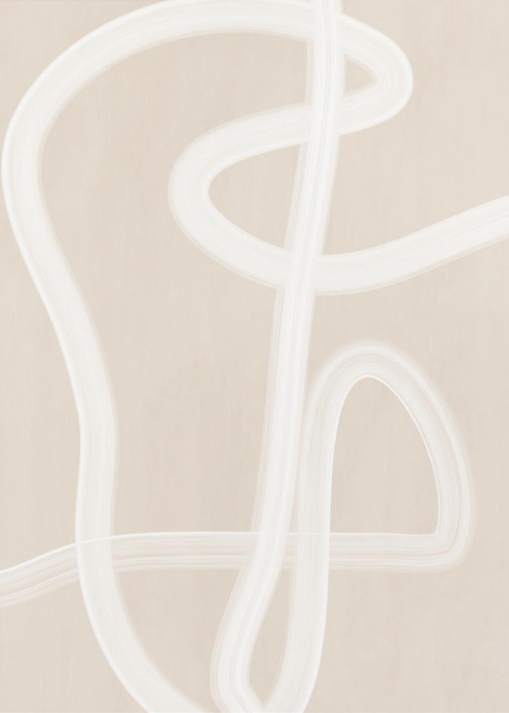 White Brush Stroke Poster | Canvas