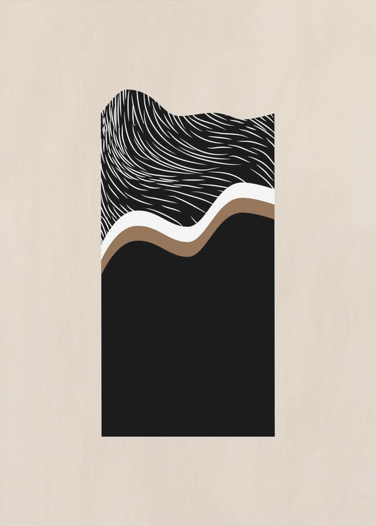 Monochrome Waves | Canvas