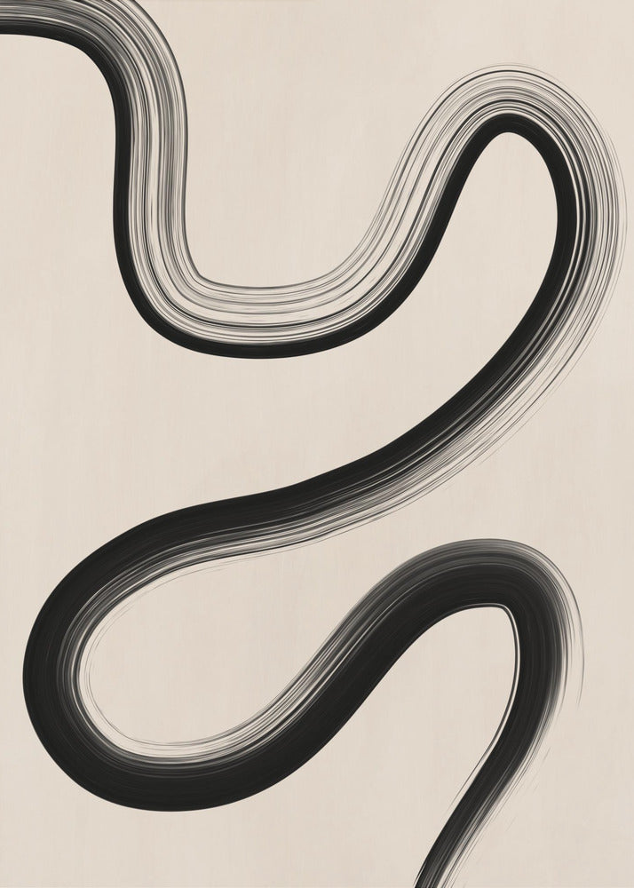 Black Brush Stroke Art | Canvas