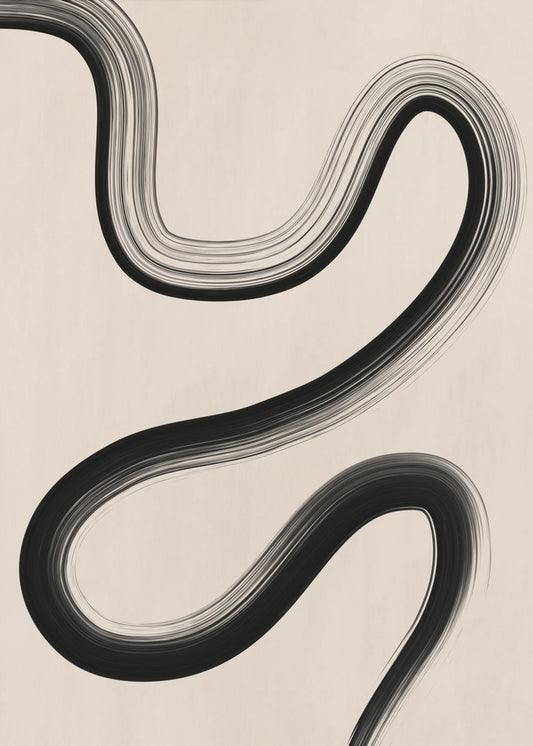 Black Brush Stroke Art | Canvas