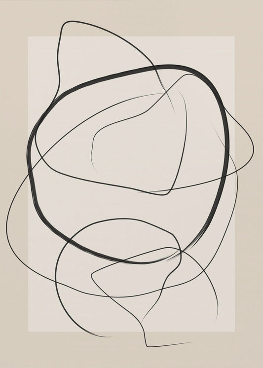 Soft Abstract Lines Art | Poster
