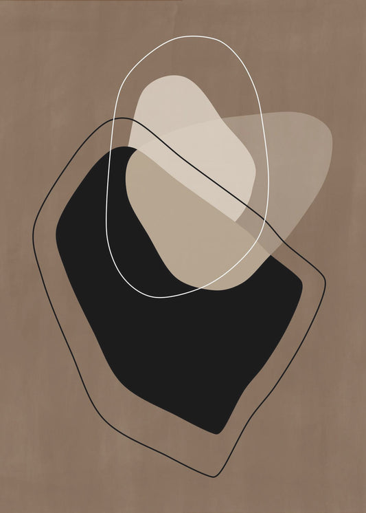 Layered Organic Shapes in Neutral Tones | Canvas