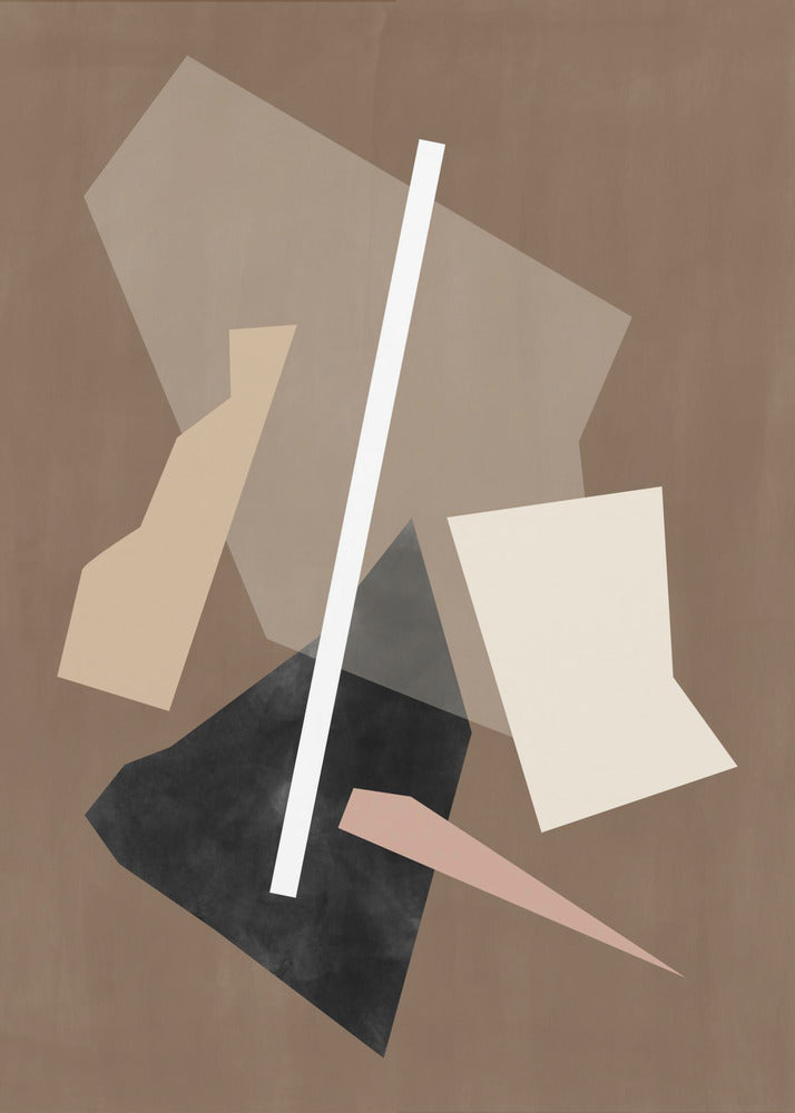 Brown Paper Cuts Painting | Poster