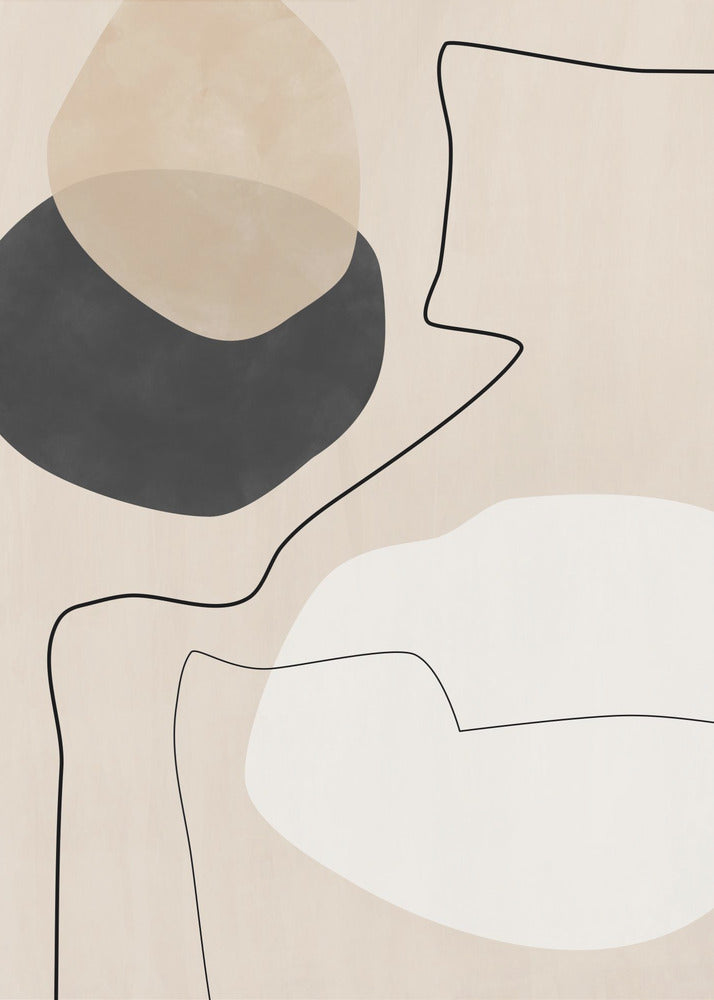 Organic Shapes &amp; Lines Painting | Canvas