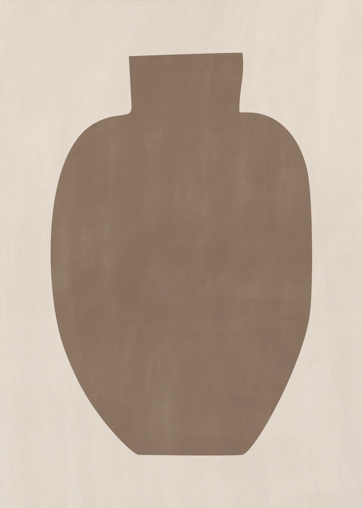 Brown Silhouette of a Vase | Canvas