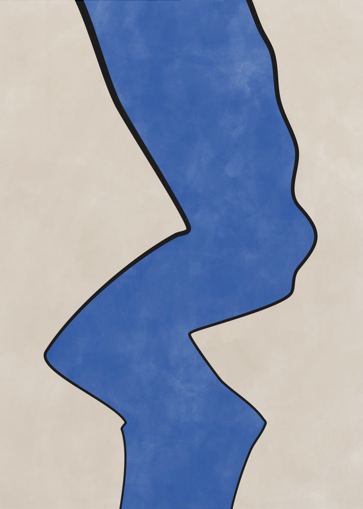 Bold Blue Contour | Canvas