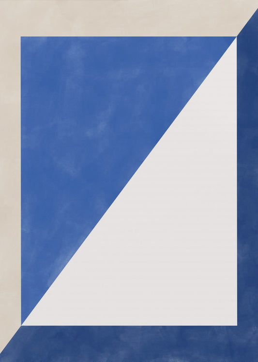 Blue Geometric Play | Poster