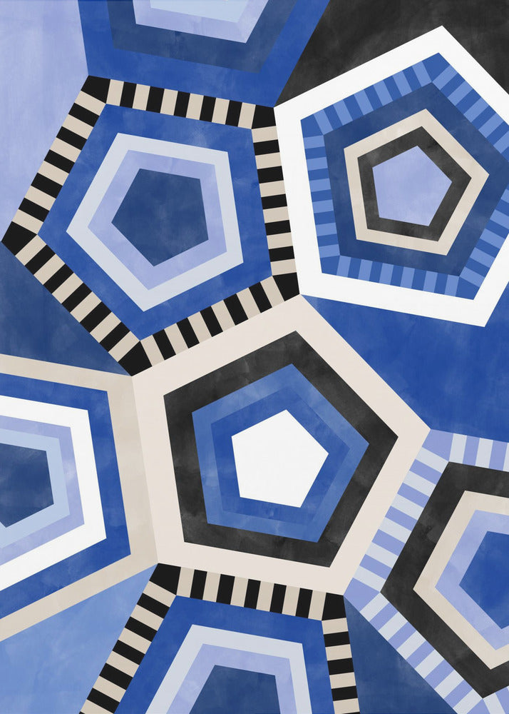 Geometric Pattern With Hexagonal Shape | Canvas