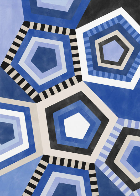 Geometric Pattern With Hexagonal Shape | Canvas