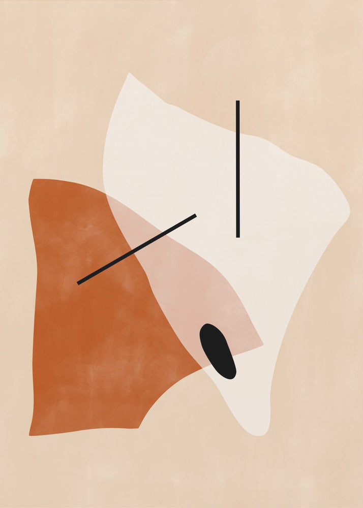 Geometric Shapes In Earthy Tones | Poster