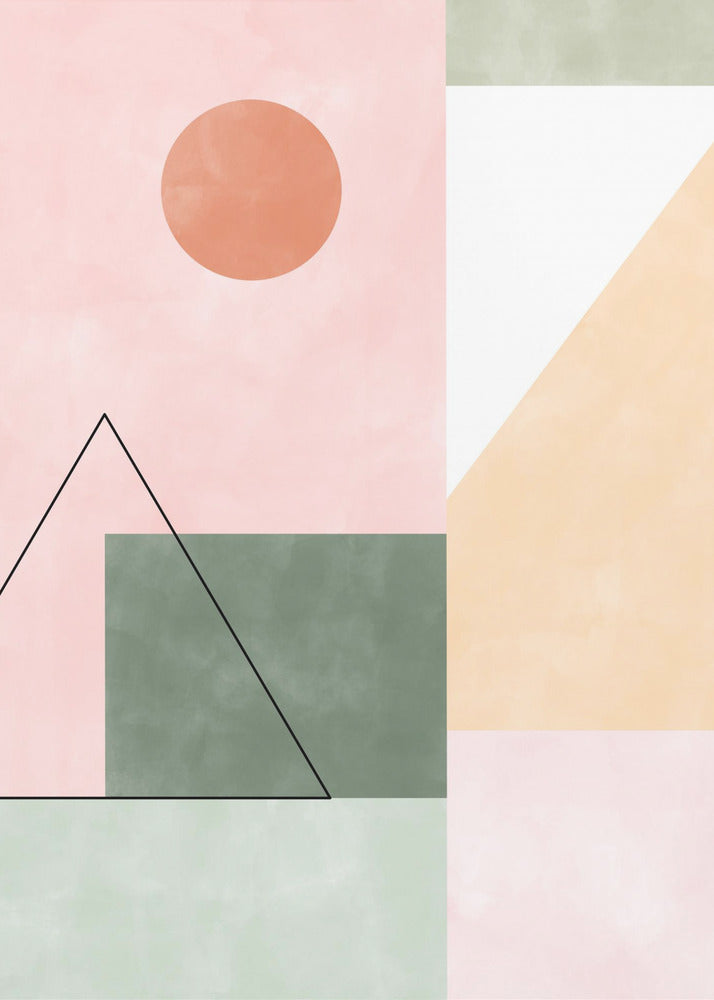 Pastel Tones With Minimalist Shapes | Poster