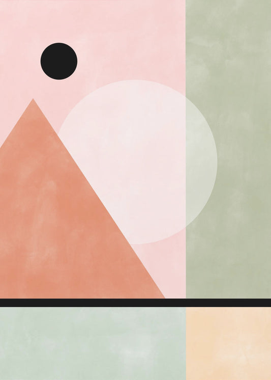 Geometric Shapes In Pastel Tones | Canvas