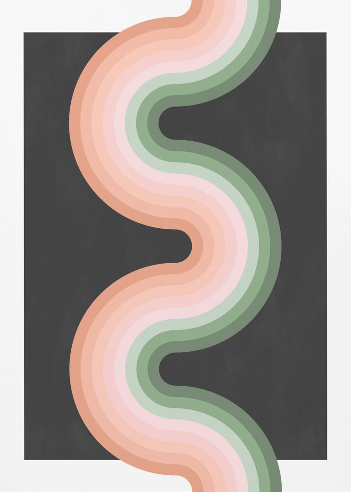 Wavy Pattern With Layered Pastel Tones | Canvas