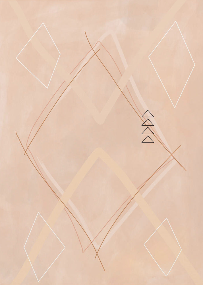 Abstract Geometric Art Beige Tones | Canvas