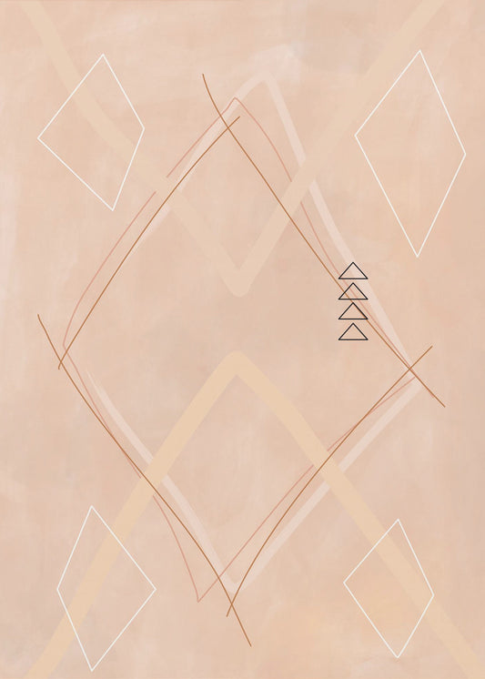 Abstract Geometric Art Beige Tones | Canvas