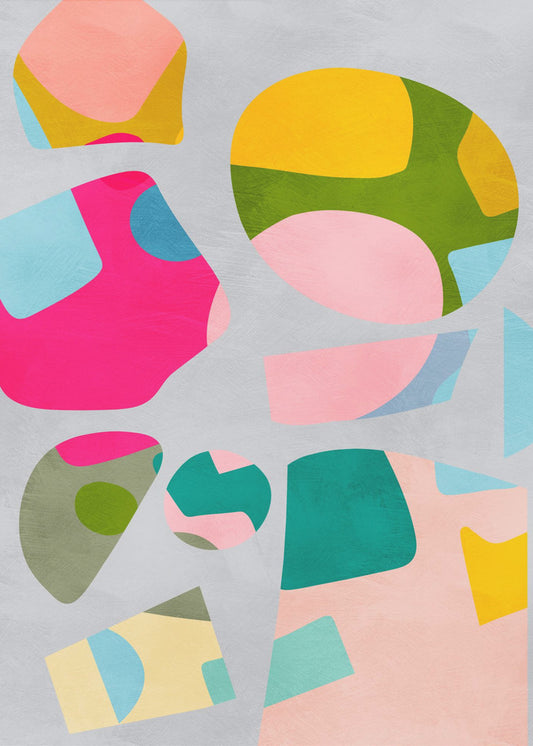 Minimal cutout colorful | Poster