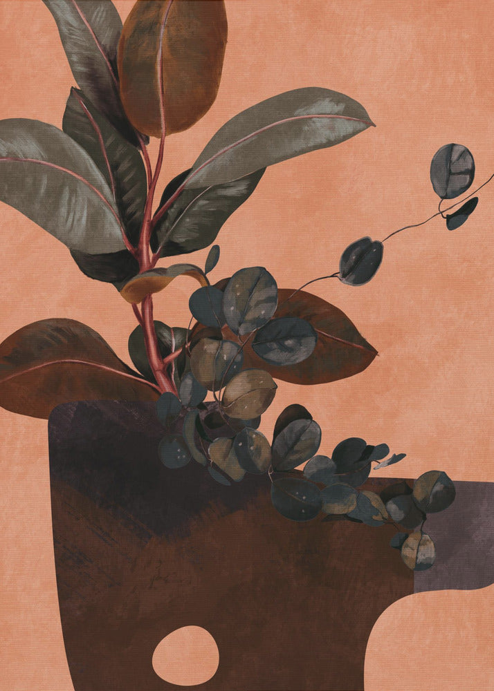 Leaves More 6 Red | Poster