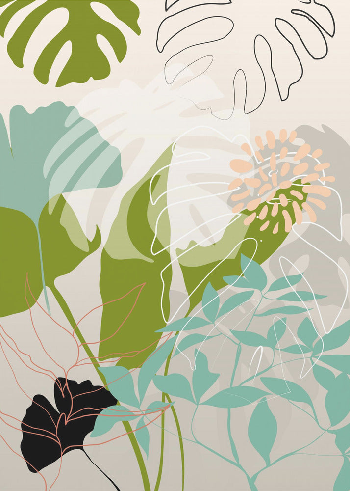 Leaves Line Boho3 Kopie | Poster