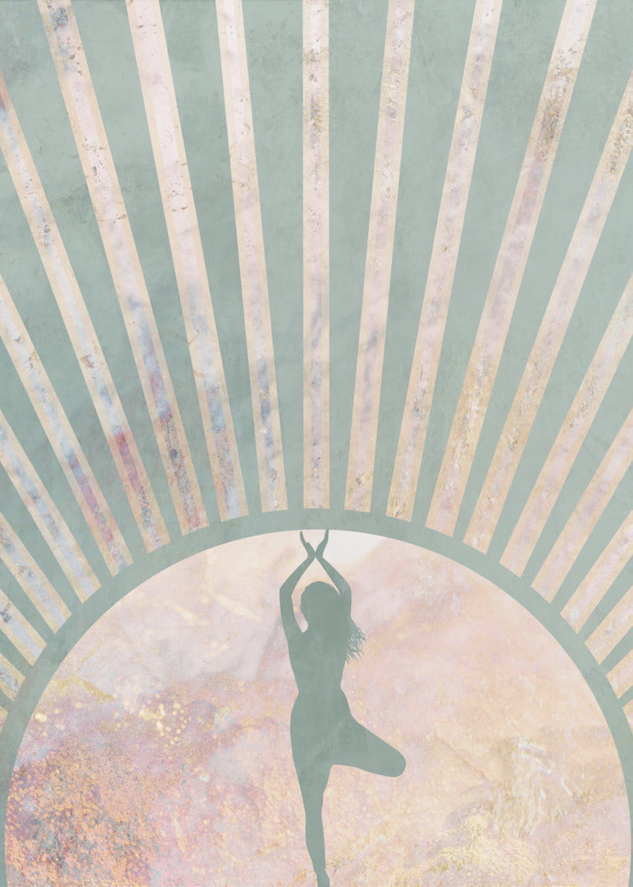 Yoga Boho Sun Rise Green 1 | Canvas