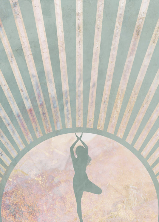 Yoga Boho Sun Rise Green 1 | Canvas