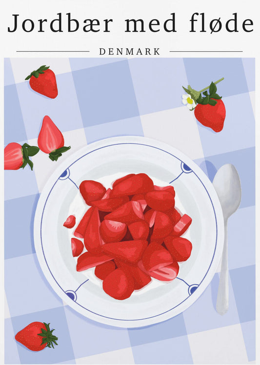 Strawberry with cream - Denmark | Canvas