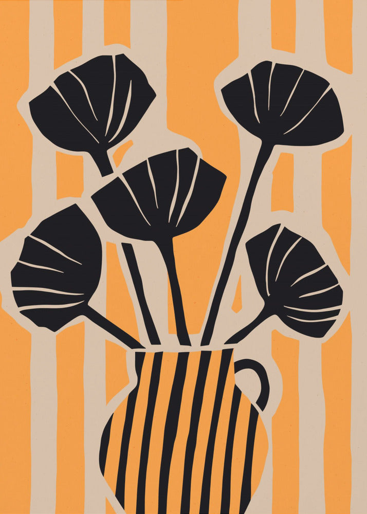 Bold Floral Stripes | Canvas