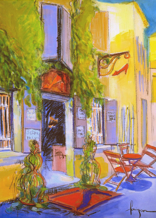 Sunny Courtyard Cafe | Canvas
