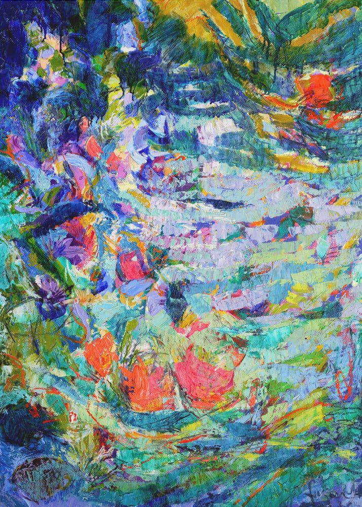 Luminous Petal Cascade | Canvas