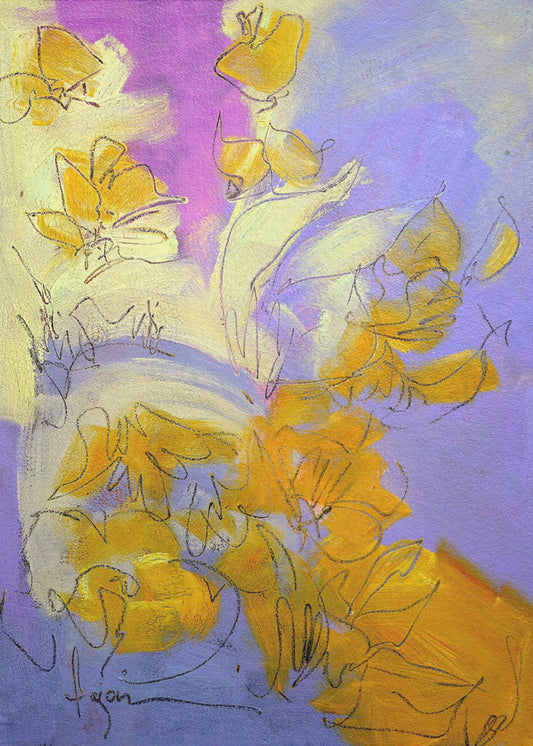 Golden Blossom Glow | Canvas