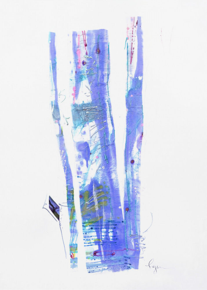 Violet Ribbons Flow | Canvas