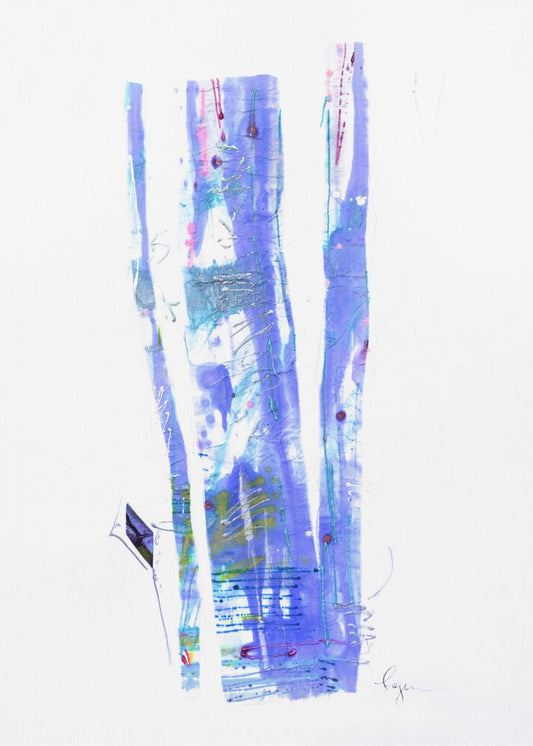 Violet Ribbons Flow | Canvas