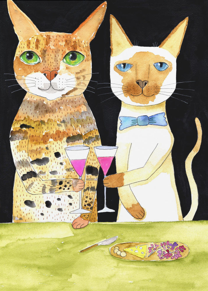 Cats Drinking Best Friends | Poster