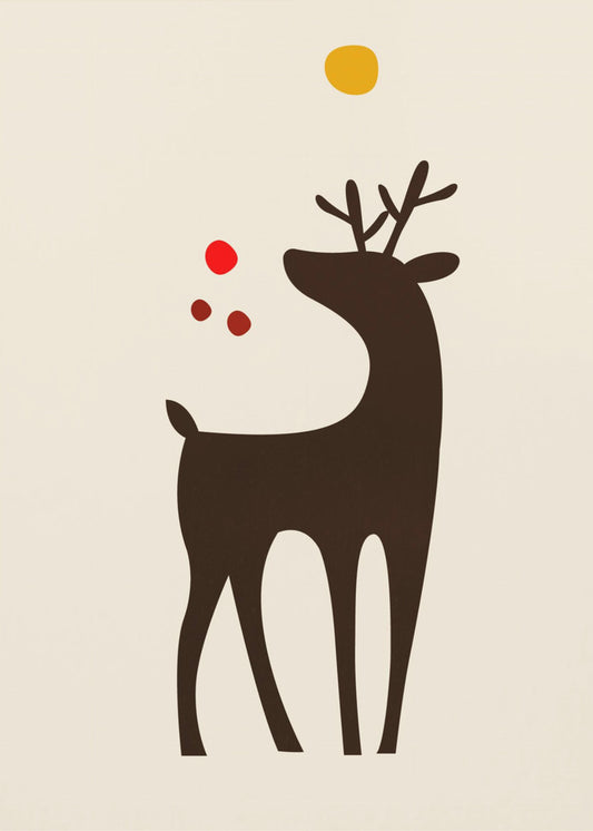 Rudolph Searching for His Nose | Canvas