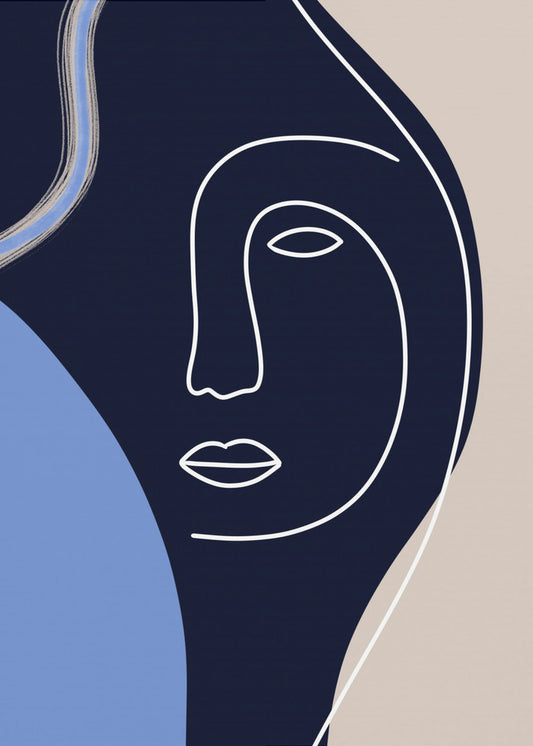 Line Art Face | Poster