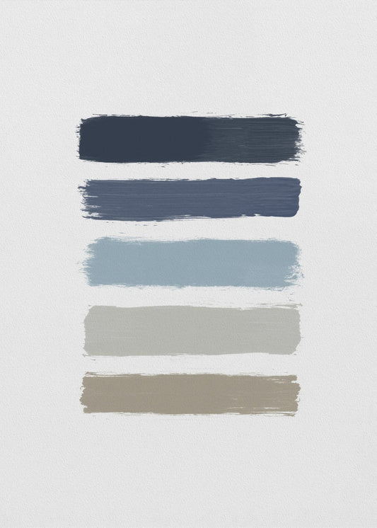 Blue & Taupe Stripes | Canvas