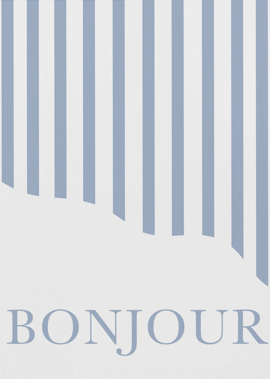 Bonjour Stripes | Canvas