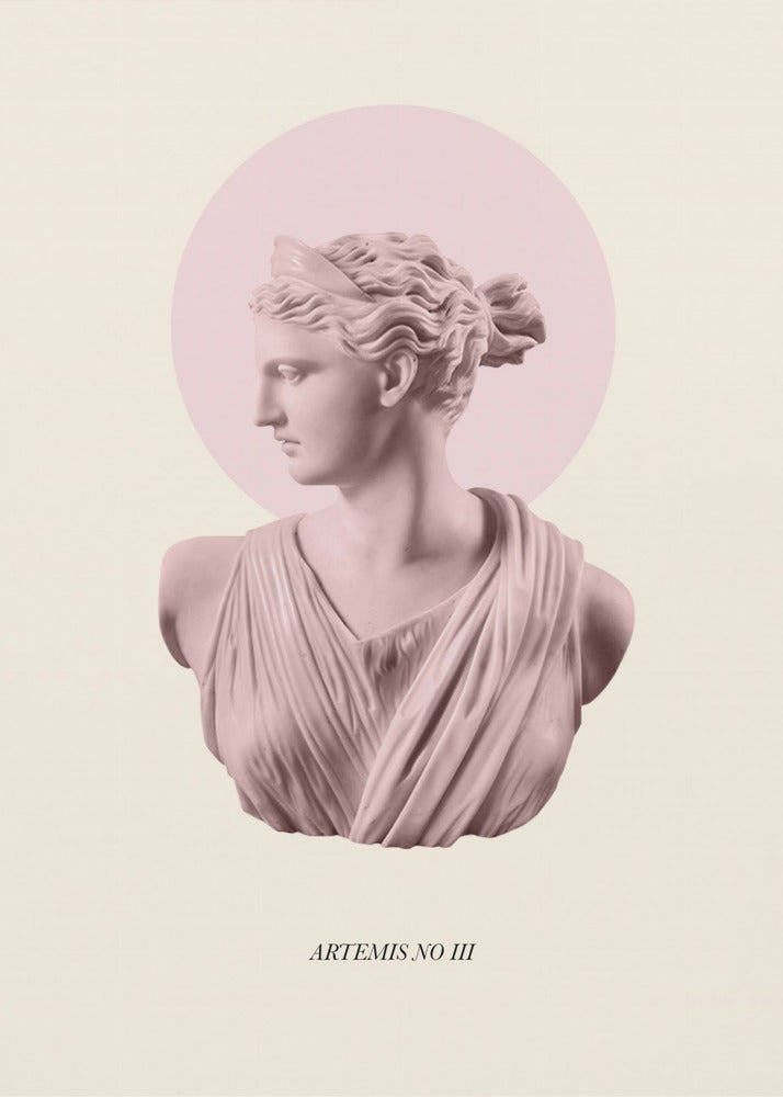 Pink Artemis with Halo | Canvas