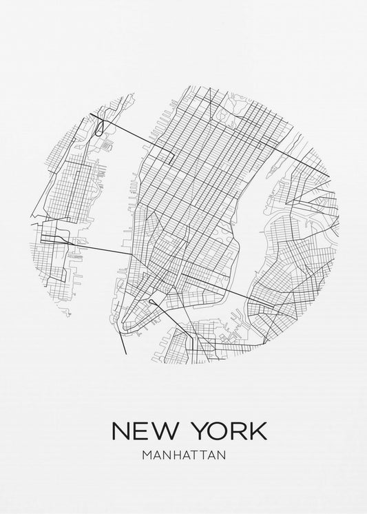 Manhattan Roads Map | Poster