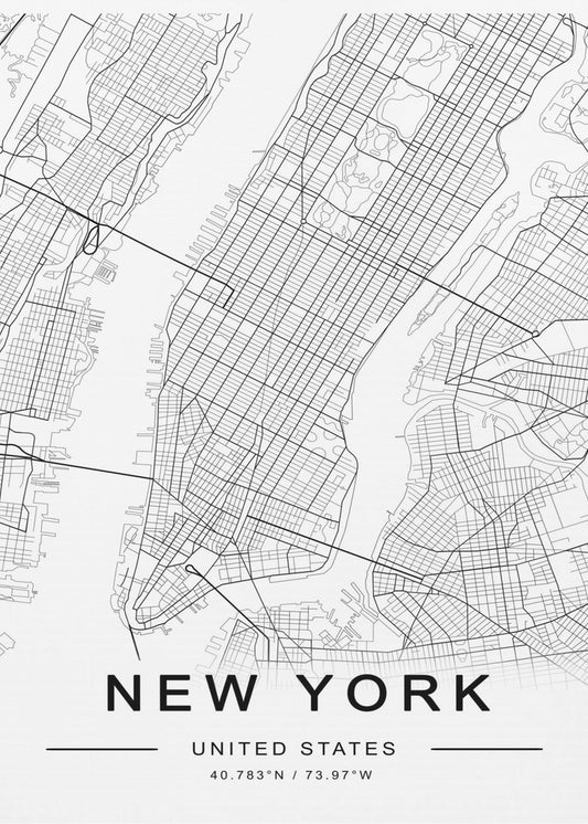 New York  Map | Poster