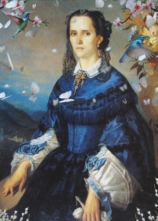 Lady Blue Hummingbird Blooms | Poster