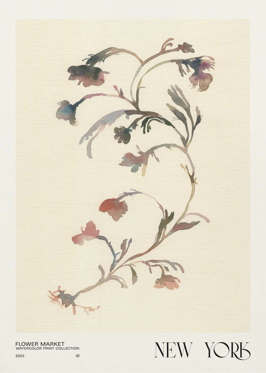 Watercolor print collection. Flower market - New York | Canvas