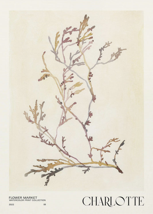 Watercolor print collection. Flower market - Charlotte | Poster