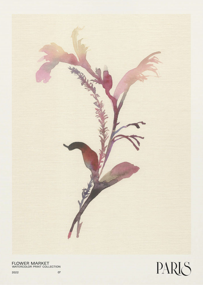 Watercolor print collection. Flower market - Paris | Canvas