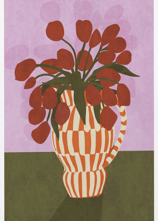 Bold Tulips in Vase | Poster