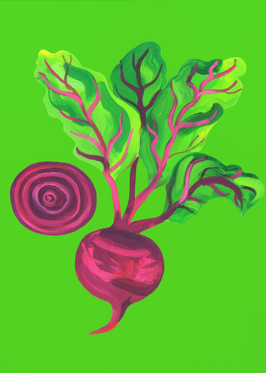 Beetroot Swirl Green | Poster