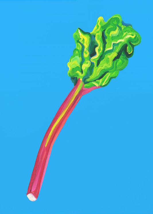 Rhubarb Light Blue | Canvas