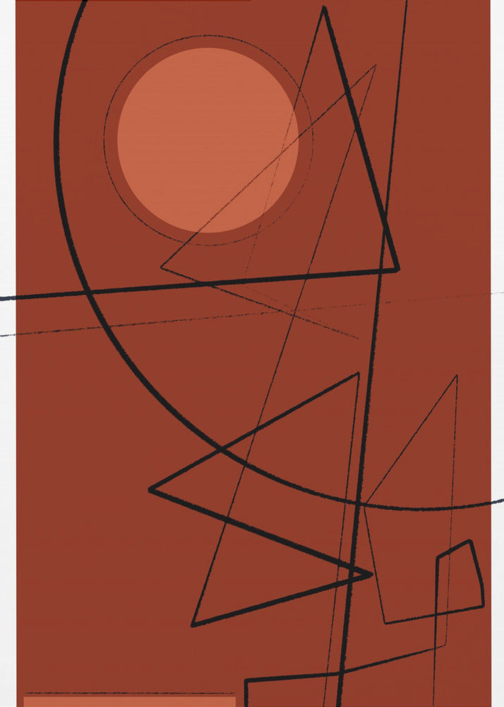 Crimson Geometry | Canvas