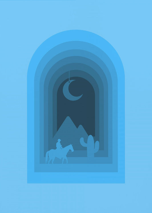 Desert Moon Journey | Poster