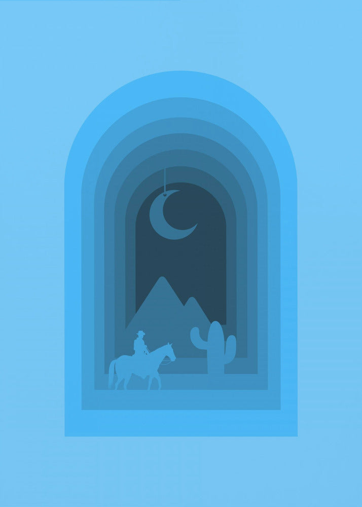 Desert Moon Journey | Canvas